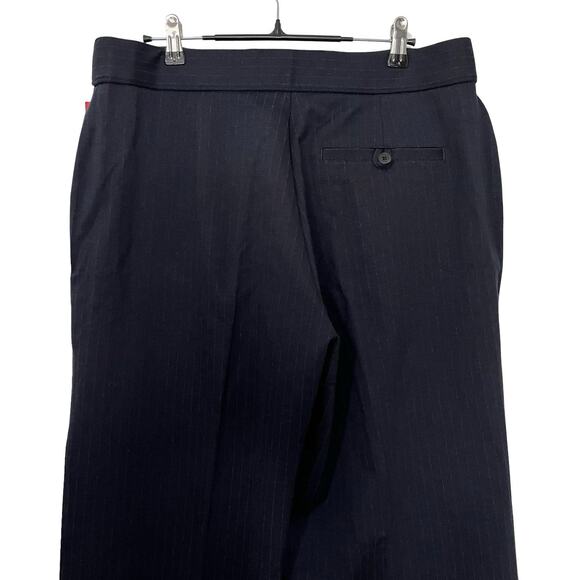 Spanx Womens Ponte Wide Leg High Rise Perfect Pants Size‎ XL Navy Gray Pinstripe - Picture 2 of 8